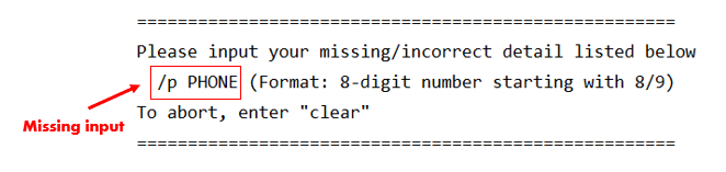 MissingInput